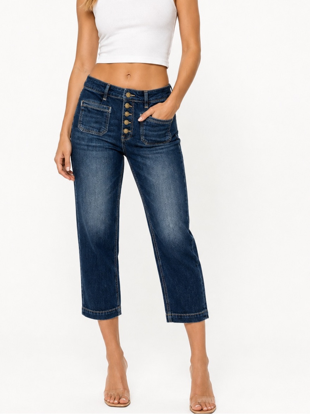 Anthropologie Pilcro Ultra High-Rise Slim Utility Jeans size 27 ankle